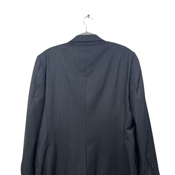 Hickey Freeman Collection Mark Shale Mens Blazer Suit Pinstripe‎ Gray Blue 40Reg - Picture 7 of 7